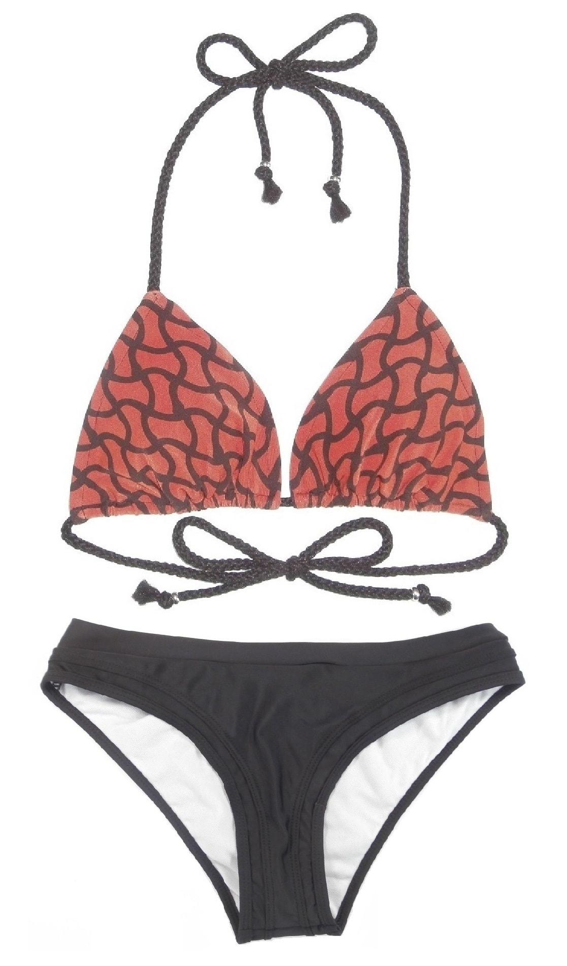 PRIMA SWIM Women's 2-Piece Coral Maze Triangle Hipster Boyshort Bikini  Swimwear Swimsuit Combo Collection Set